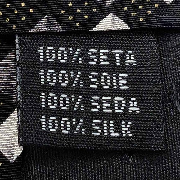 Kilburne and Finch Fine Clothiers Mens Silk Tie Black Gray Checks Wedding Office - Picture 7 of 10